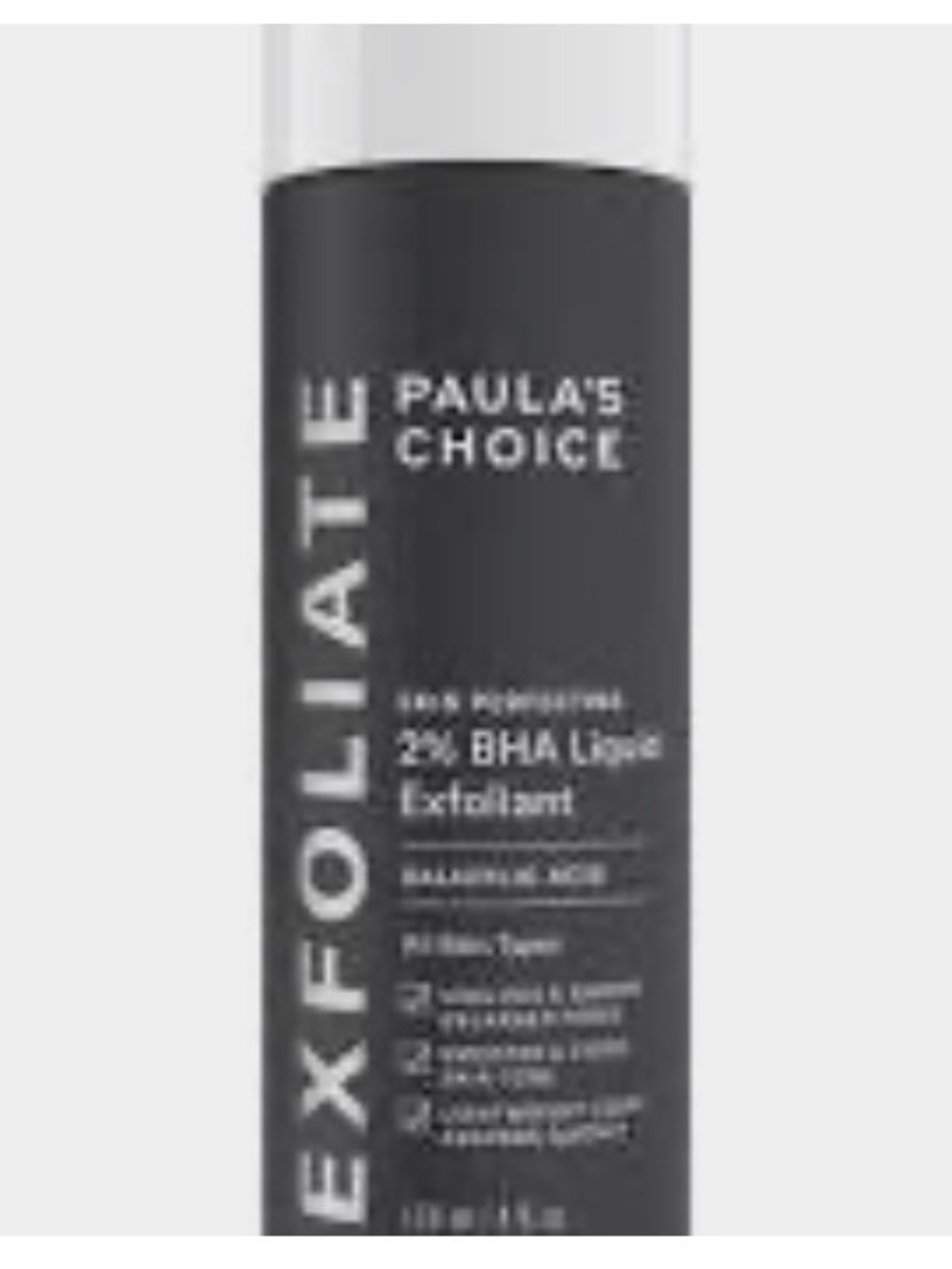 Paula's Choice Black Exfoliant Bottle